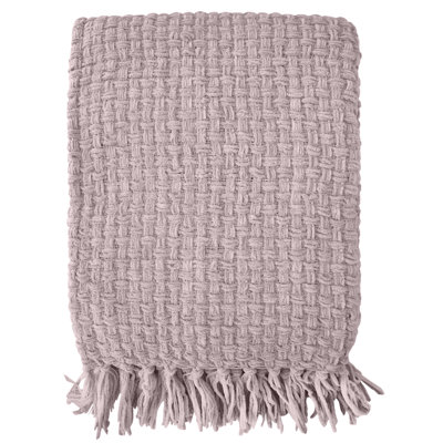 Chenille Hand Woven Throw Blanket