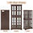  Lighted Display Curio Cabinet, 69" Wood China Display Case with Glass Doors & Adjustable Shelves, Light Bulb Included, Freestanding Tall Wine Storage Rack for Bar and Liquor Storage, Living Room-672673016