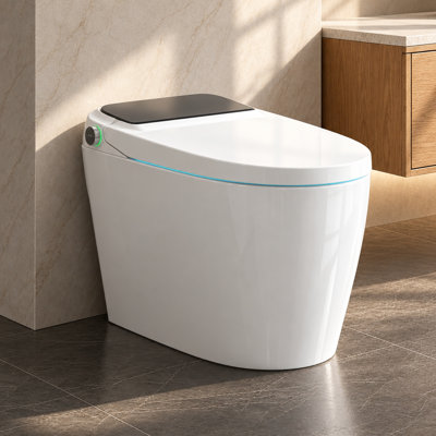 BCANHOME ADA Smart Toilet Auto-open Lid/seat, 1.28 Gallons Auto Dual Flush, ADA Comfort Height, Heat Seat,  Soft Closing