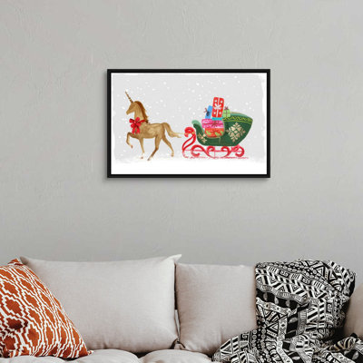 Licorne fière avec cadeaux-reproduction d’art sur toile