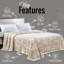 Couverture en fausse fourrure Ben & Jonah, beige Alaska, grand - Jeté en sherpa douillet et doux