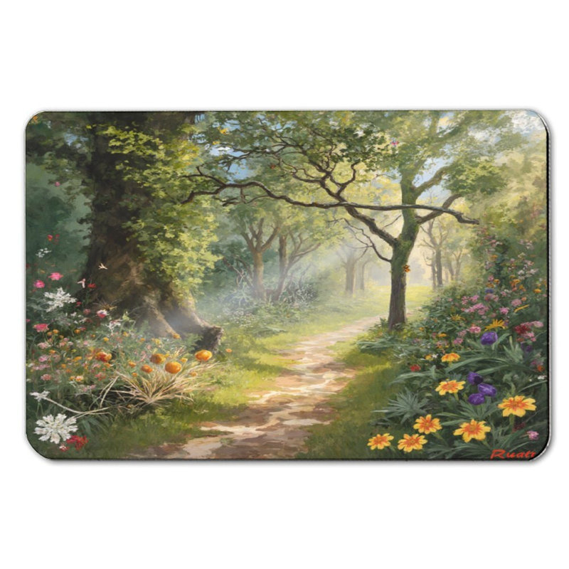 Forest Path with Wildflowers Bath Mat, 16 x 24 inch
