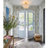 3-Light Linen Petal Bowl Semi Flush Mount