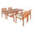 Upper Swainswick 4 - Person Wood Patio Dining Set with Rectangular Table , Cushions Included