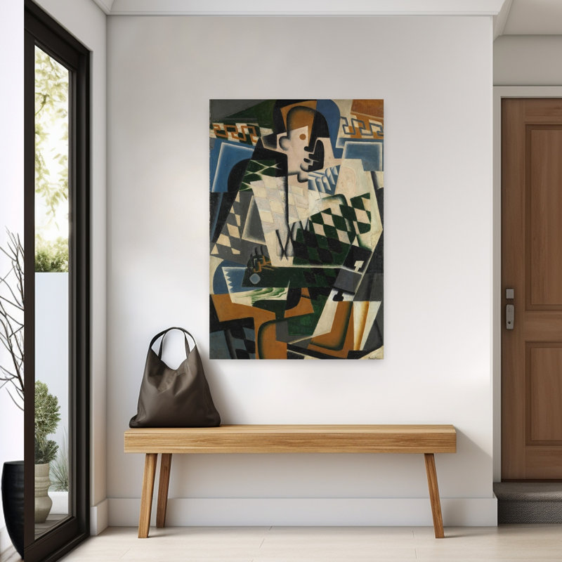 Arlequin à la guitare, 1917 - Estampe d'art mural abstraite contemporaine, 60" H x 40" W
