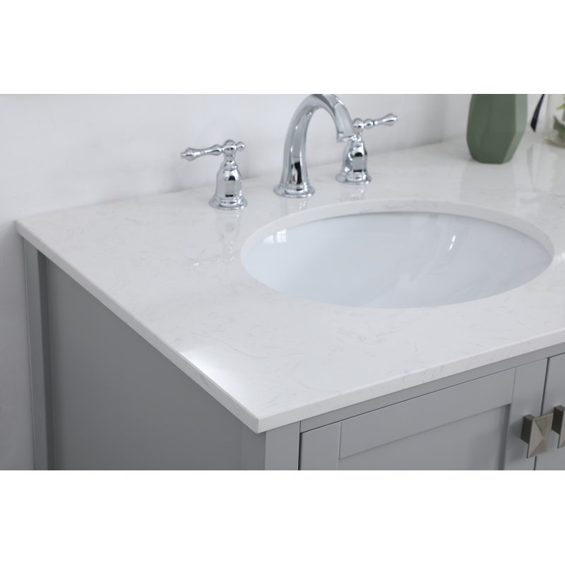 Ensemble de meuble-lavabo simple 42 po Irene, Gris