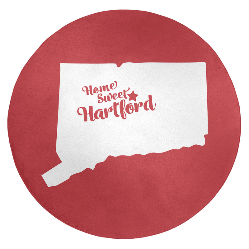 Tapis en poly-chenille hartford connecticut, Rond 5 pi