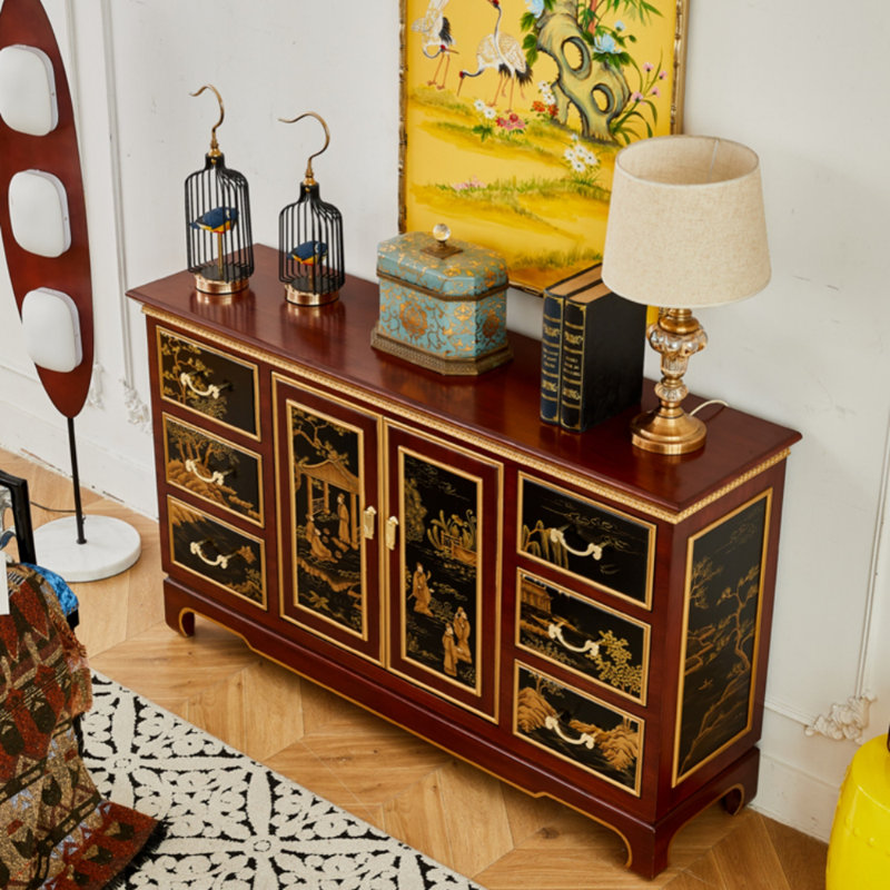 Buffet classique peint, H 35,43 po x l 59,06 po x P 15,75 po
