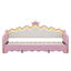 Extending Daybed With LED Lights, Modern Upholstered Daybed With Crown Headboard-1405108910