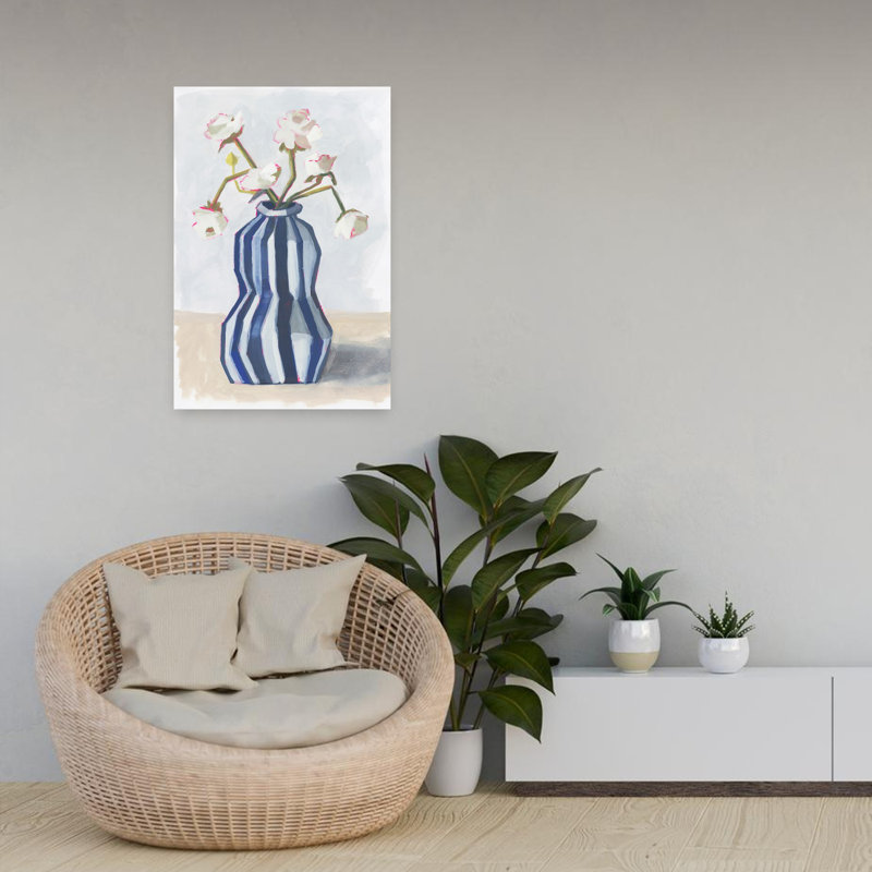 Art contemporain, art floral moderne, H 24 po x l 16 po
