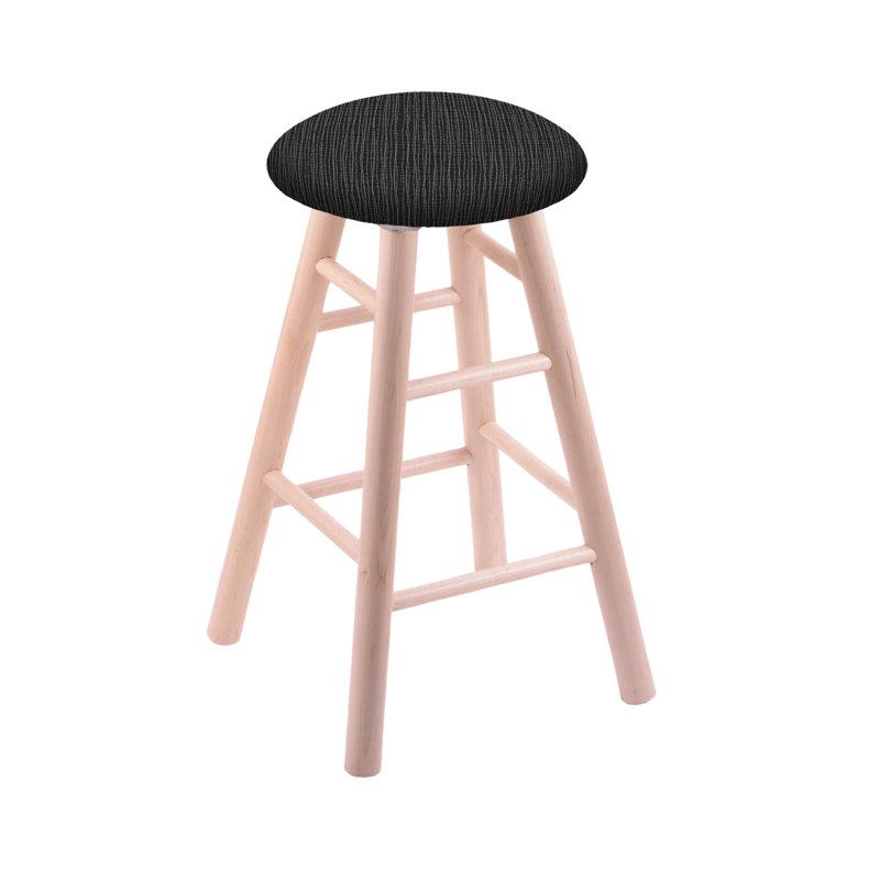 Swivel 24" Bar Stool, Natural Maple, Graph Coal, Extra Tall (36” Seat Height)
