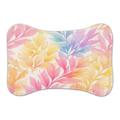 Artistic Leaves - Bone Shape Feeding Mat