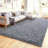Solid Rug Soft Fluffy Light Gray Indoor Area Rug for Living Room Bedroom Nursery Kids Room-805677135-835077181