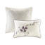 Édredon 8 pièces grand - coton mauve / taupe, rembourrage, coussins décoratifs brodés, imprimé, coussins et