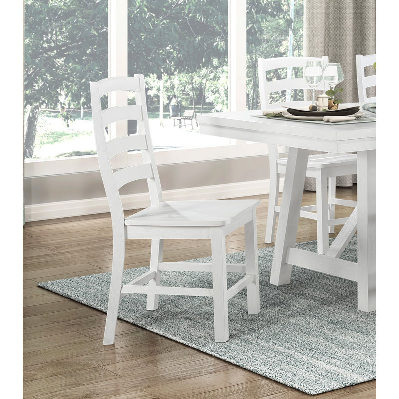 Ensemble de 2 chaises d'appoint en bois, Blanc