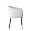 Ensemble de (2) chaises de salle à manger Avery en tissu performance blanc brume avec pieds en métal noir-92442987