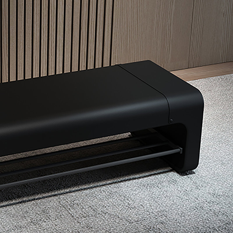31.5in Shoe Change Stool Shoe Bench, Black