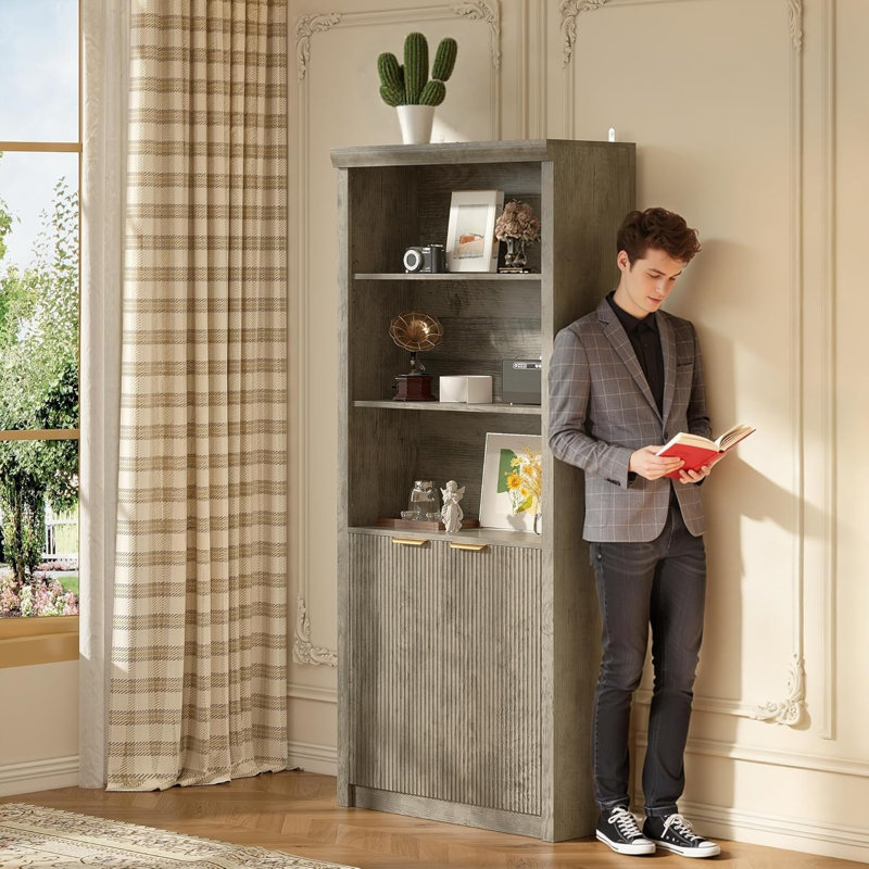 180.1cm H x 80cm W Bookcase, Grey