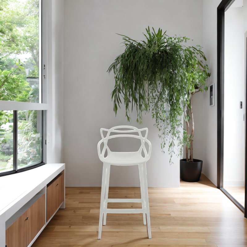 Tabouret de comptoir Reppek, Tabouret de comptoir (siège d'une hauteur de 26 p, Blanc