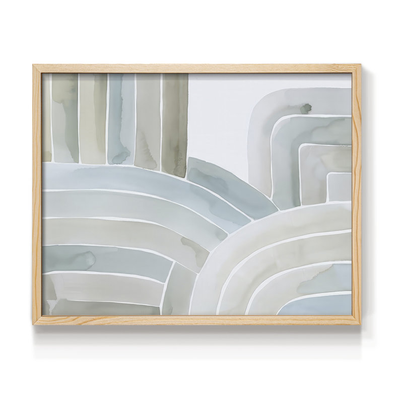 Estuaries I -Framed Print - Restickable, Naturel, H 16 po x l 20 po