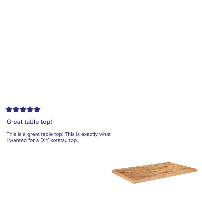 Eco-Friendly Rustic Reclaimed Wood 52" Butcher Block Tabletop