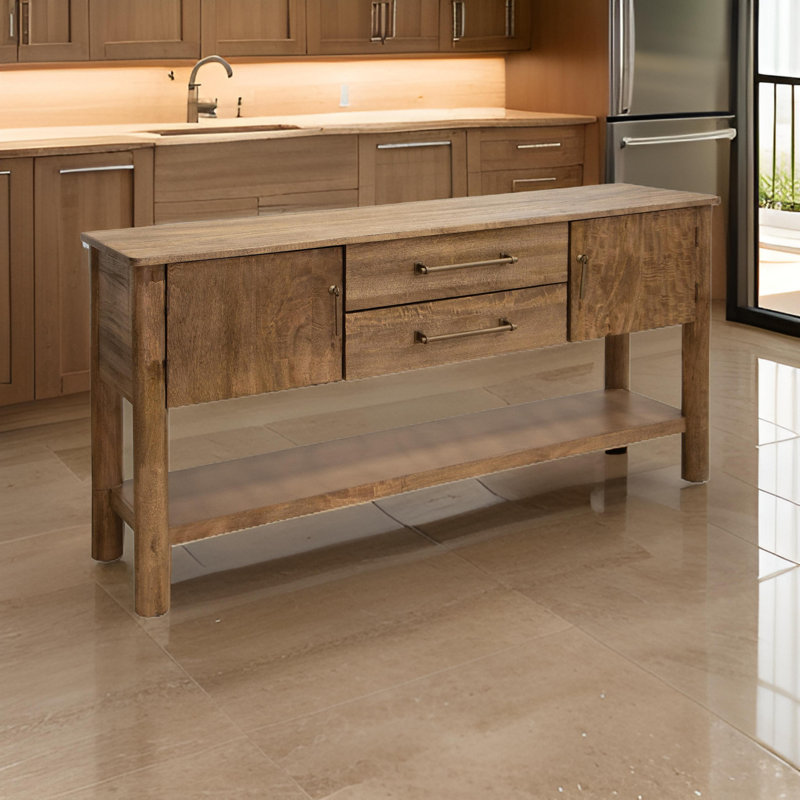 Dobby Sofa Table With 2 Drawer & 2 Doors