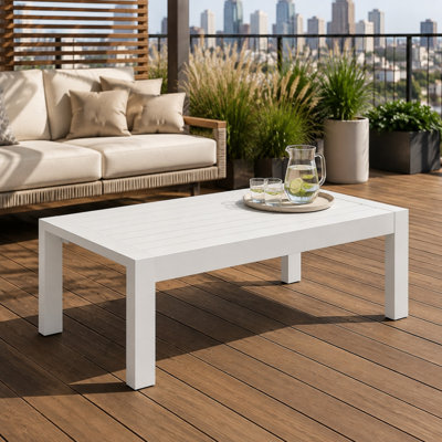 Table basse extérieure en aluminium pour terrasse