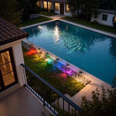 RGBW Smart Path Light 6-Pack, 6W Dusk-To-Dawn IP66 Waterproof