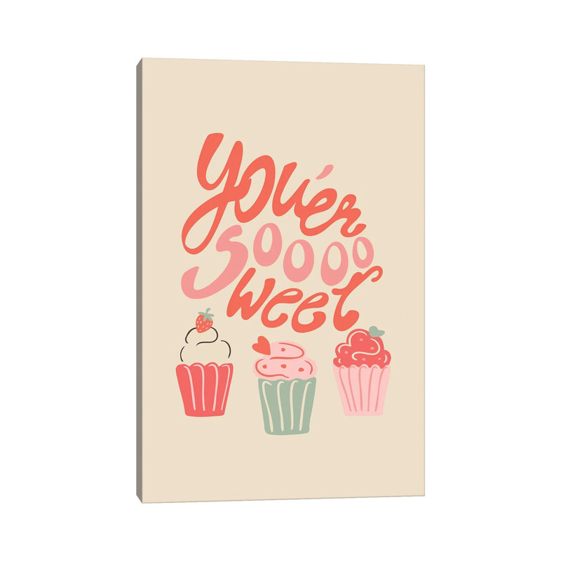 Soooo Sweet Cupcakes 1 Piece Wall Art on Canvas, 152.4 cm H x  101.6 cm W  x  3.175 cm D, Does Not Apply
