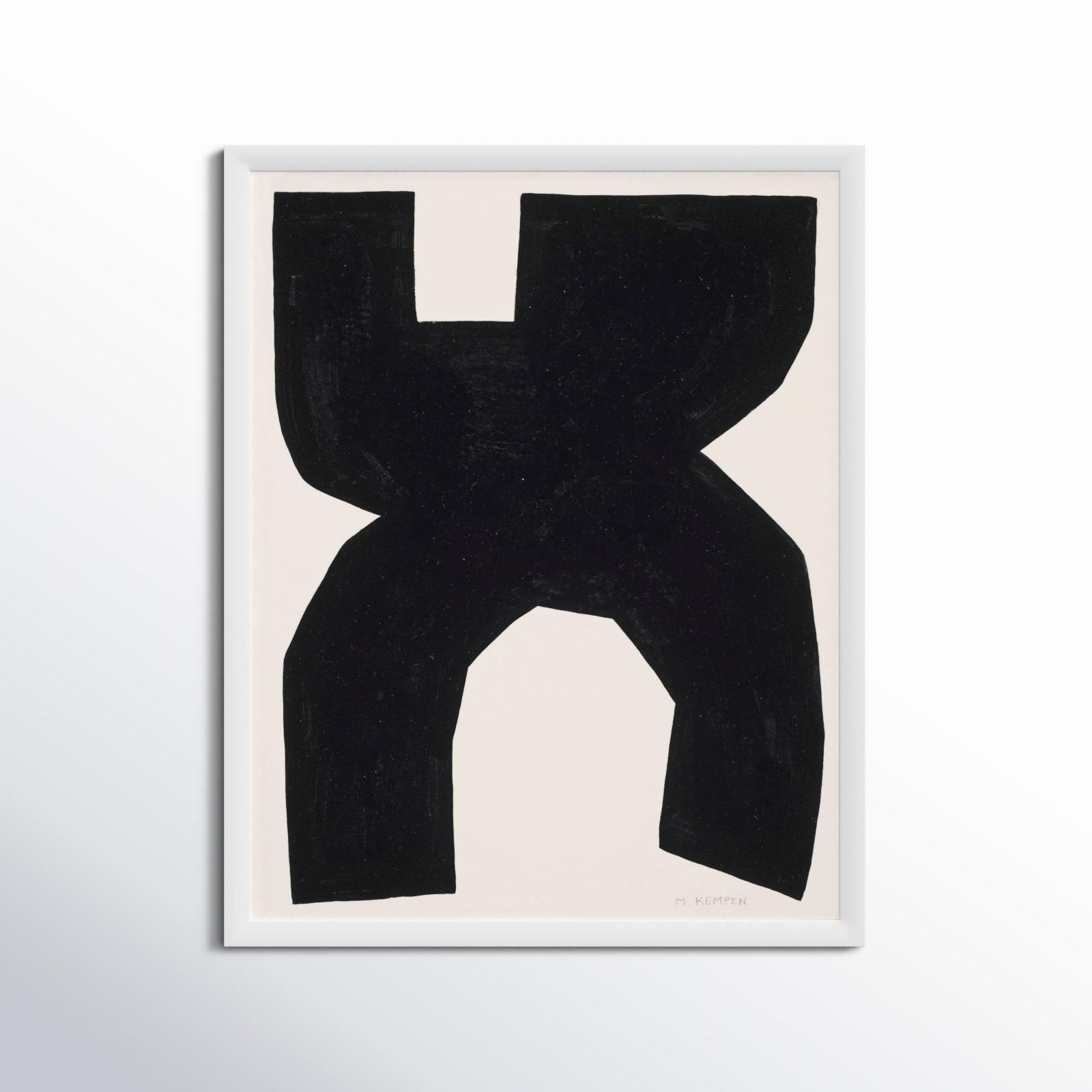 Module On White 1 by Michael Kempen, White, 25" H x 20" W x 1.25" D
