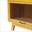 Armoire de rangement moderne de style Mid-Century à 4 portes avec tablettes, parfaite pour organiser et mettre en valeur vos trésors.