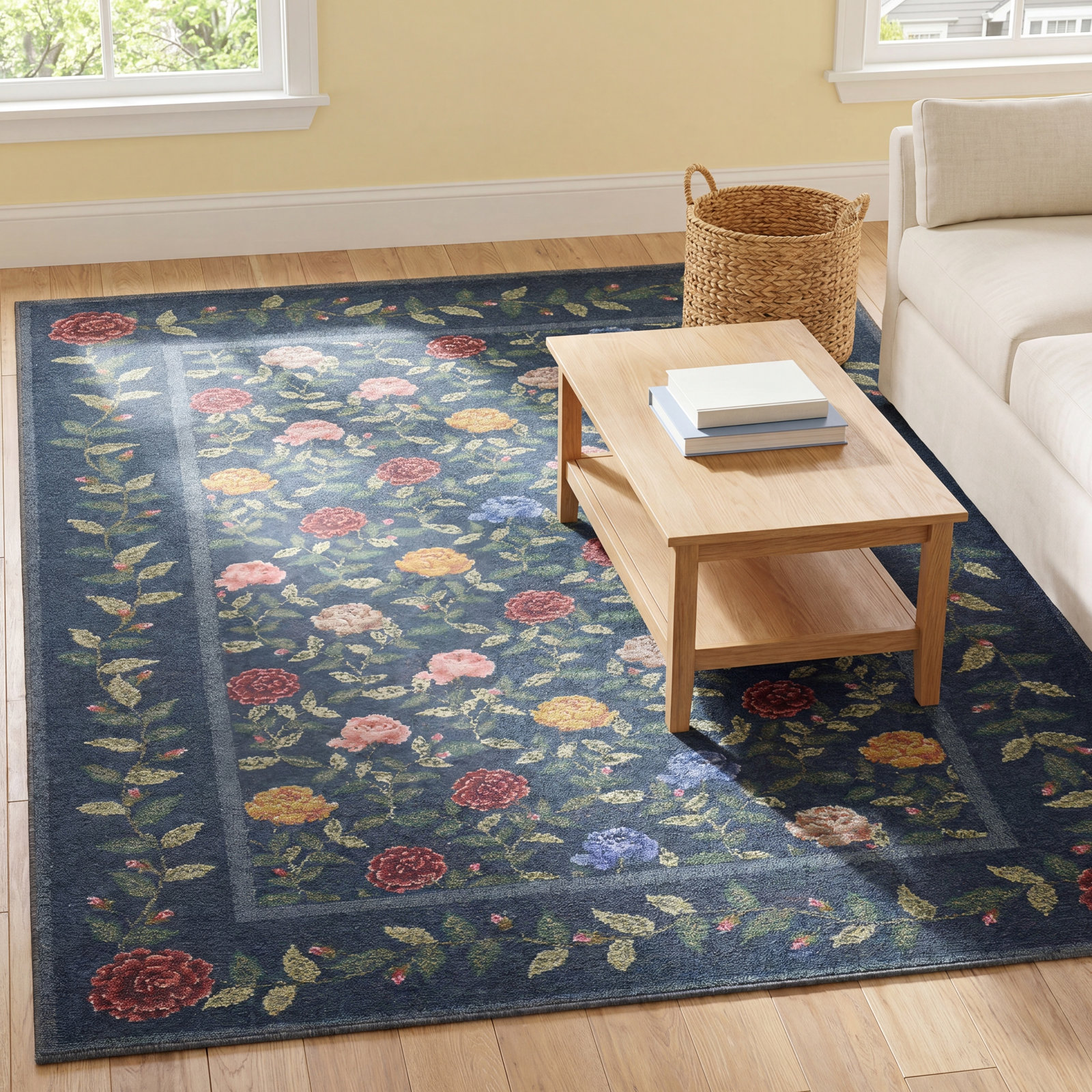 Wildwood Navy Area Rug, Rectangle 6'3" x 9'