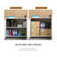 Simple Solid Wood White Movable Filing Cabinets