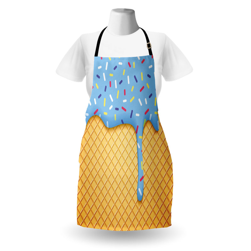 Tablier de crème glacée East Urban Home, cuisine, taille adulte, abricot