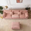 Canapé modulaire de 105 po en tissu chenille rembourré-540219825