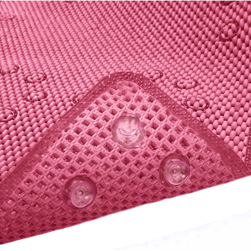 Aalasia Foam Non-Slip Shower Mat, Pink