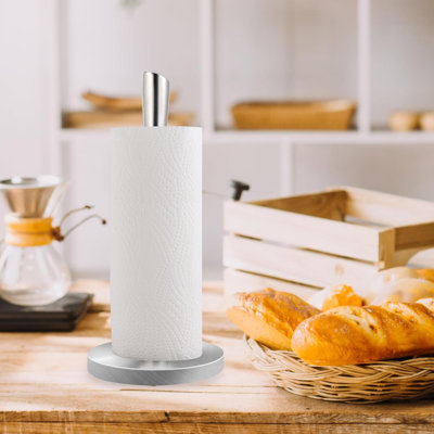 Stainless Steel Freestanding Paper Towel Holder Countertop Weighted,For Kitchen And Bathroom
