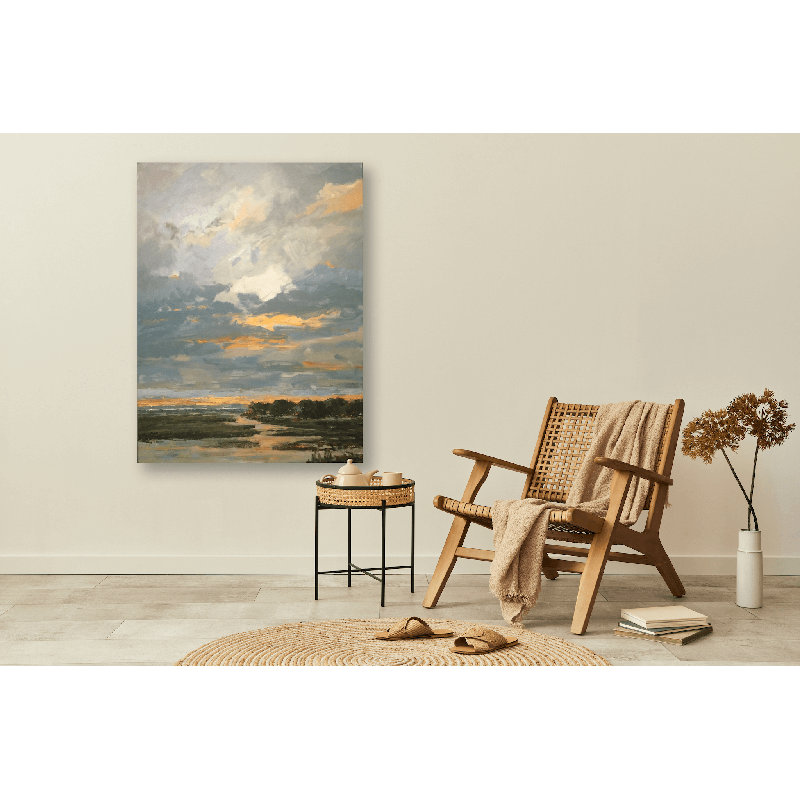 Abstract Print by John Beard, 40" H x 30" W x 1.5" D, Unframed