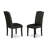 5 Piece Modern Dining Table Set Includes a Rectangle Wooden Table with Butterfly Leaf and 4 Black Faux Leather Parsons Dining Chairs, Black-971018399-1037723265-971018384