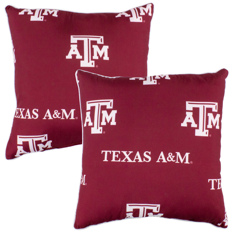 NCAA Square Pillow Cover & Insert, Texas A&M