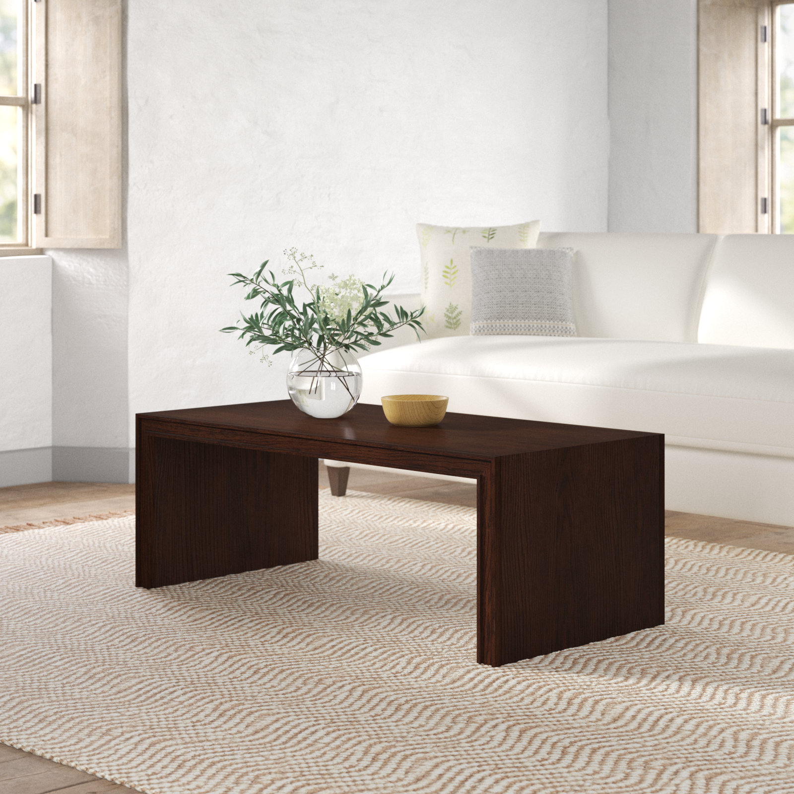 Southampton 50" Oak Coffee Table, Brown