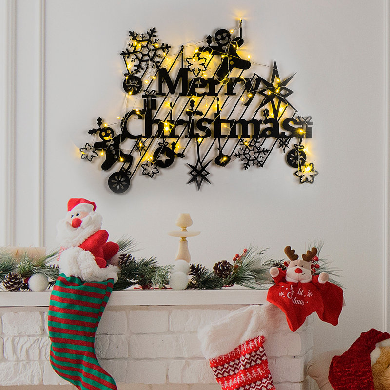 Wall Decor on Metal, Black