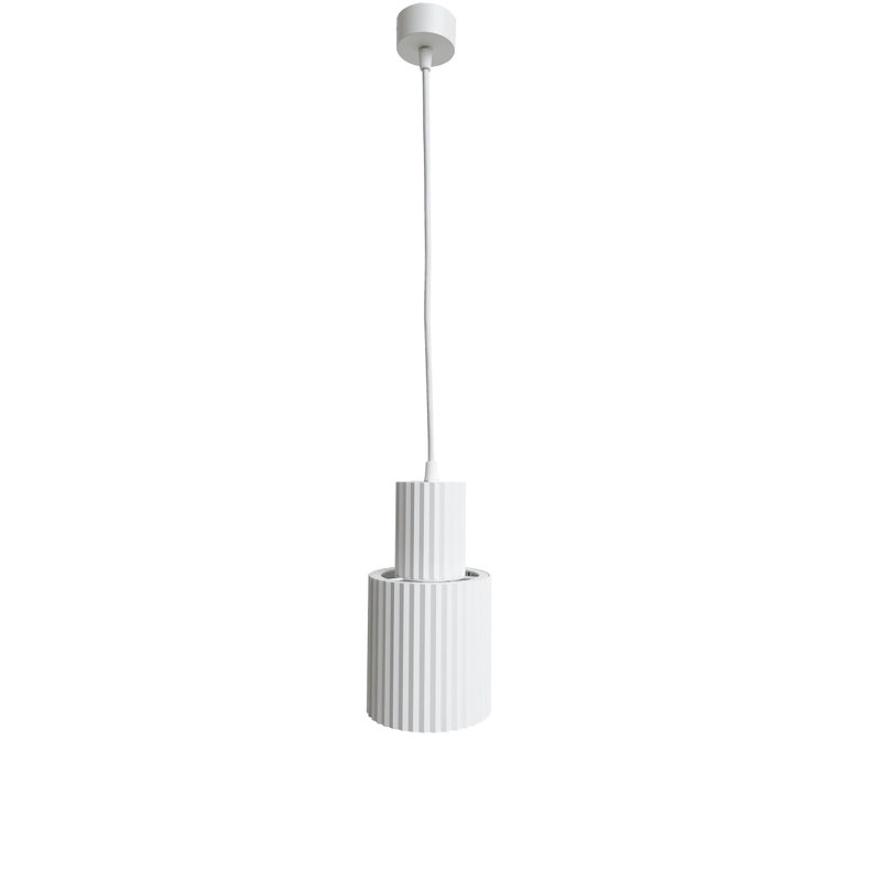 Vanleer 1 - Light Cylinder Pendant, White, White