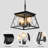 4-Lamp Square Black Dimmable Pendant Light-1663946301