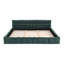 Structure de lit tapissier très grand californien avec tissu en chenille épais, lit plateforme avec tête de lit et structure solide, sommier non requis - bleu vert - (90,5 po x 80,5 po x 31 po)-396398719
