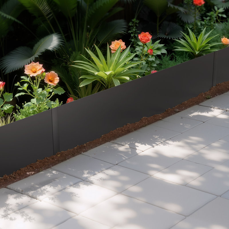 Bordure de jardin en acier 6 paquets 40 x 6 po bordure de jardin résistante à la rouille noir