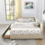 Grand lit capitonné avec rangement capitonné, cadre de canapé-lit avec dossier et accoudoirs confortables, grand lit pour chambre à coucher, salon, velours-686171756