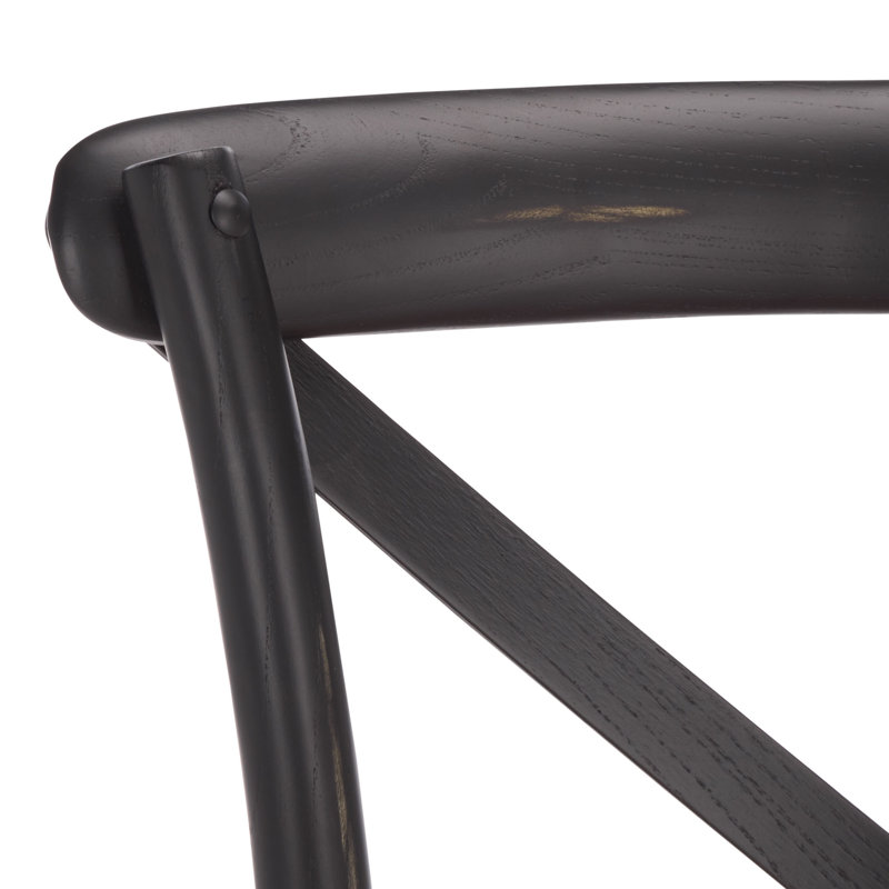 Ladores 18.5'' H Oak Side Chair, Antique Black