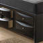 Très grand lit contemporain noir avec rangement pour chambre à coucher optimale - l 80 po x P 92 po x H 49 po. Compartiments encastrés de qualité.