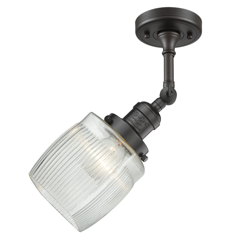 Plafonnier semi-encastré 4,5 po Saroyan, Bronze huilé, Grainé, Ampoule non incluse